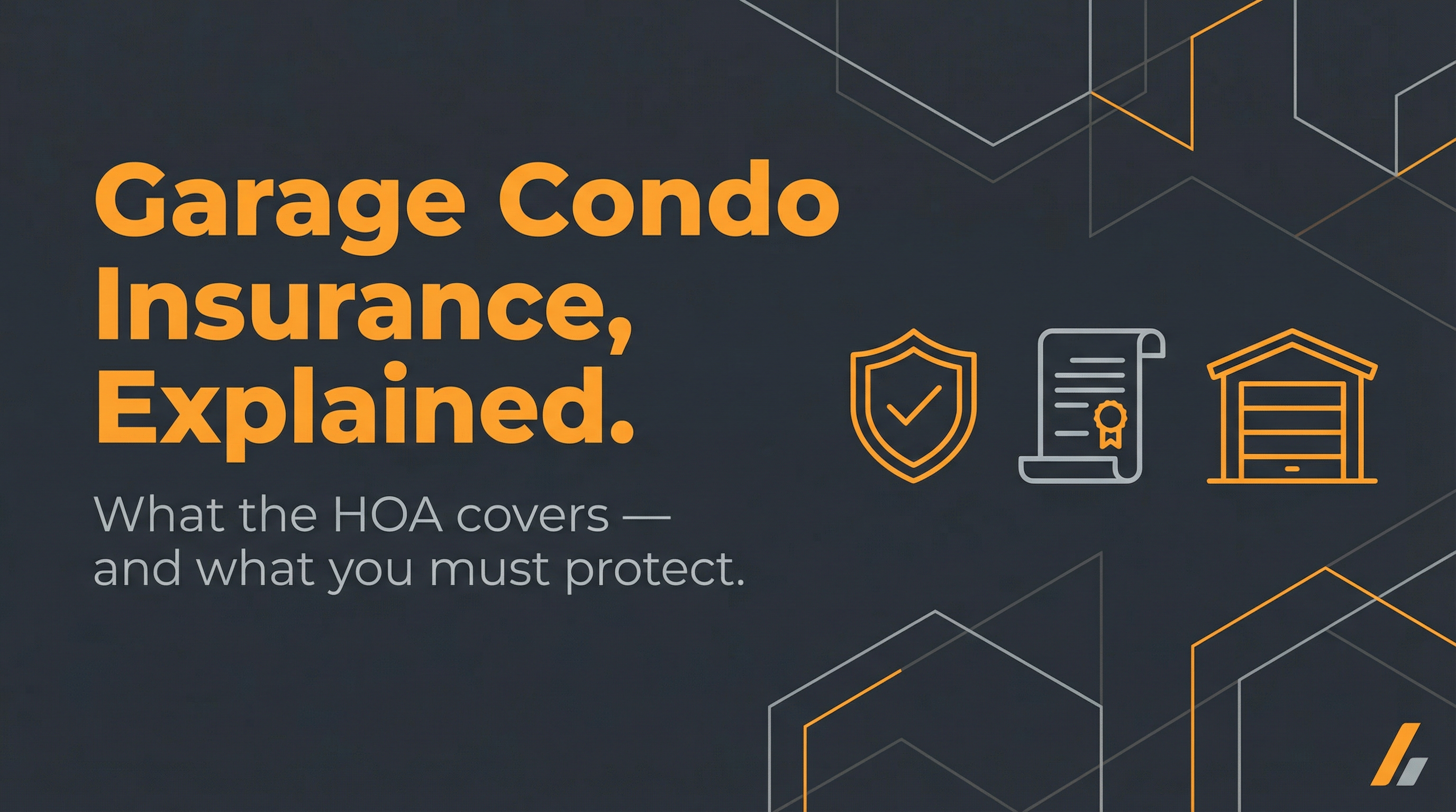 insurance document and garage condo illustration